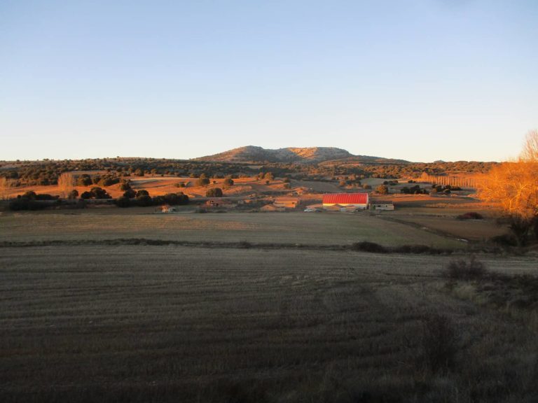 Vista general desde el sur de El Villarejo. Al fondo la Sierra de San Marcos. Foto A. Lorenzo.
